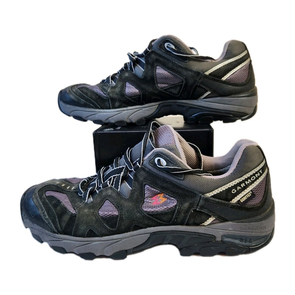 Garmont Momentum GTX Shoes Mens‎ 10.5 Black Gray Gore-Tex Hiking Outdoor Low Top